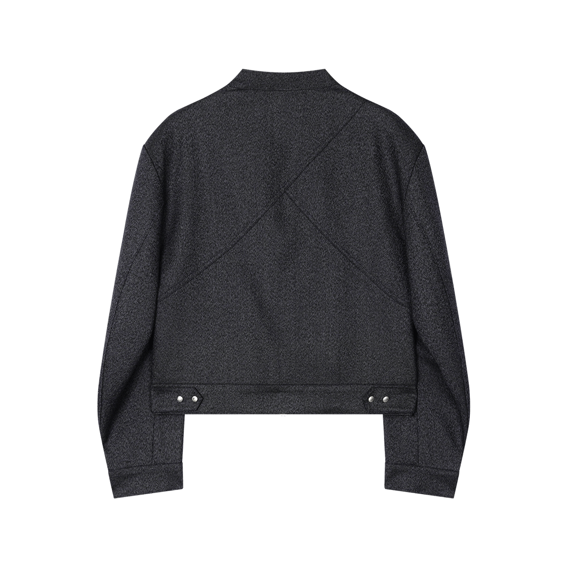 웨이비니스 에브 레이어드 레이서 재킷 차콜 블랙(Waviness Ebb Layered Racer Jacket Charcoal Black) - 2