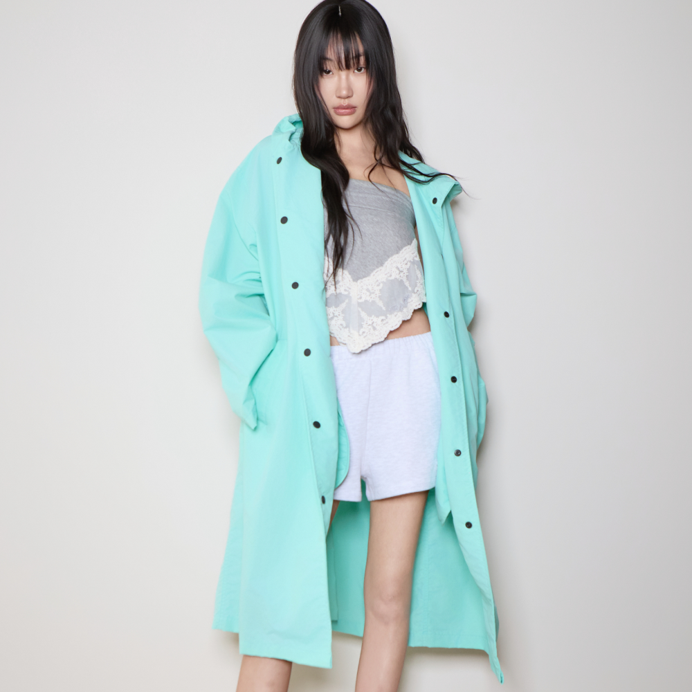 디스이즈파인 후디드 싱글 코트 티프블루(THIS IS FINE Hooded Single Coat TIF Blue) - 2
