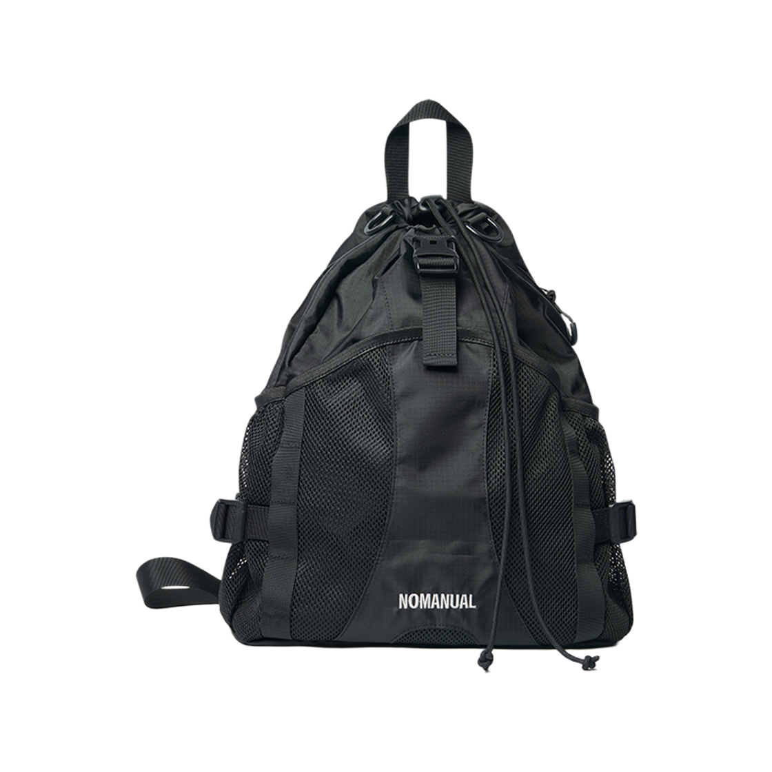 노매뉴얼 투웨이 스트링 백 블랙(NOMANUAL 2Way String Bag Black)