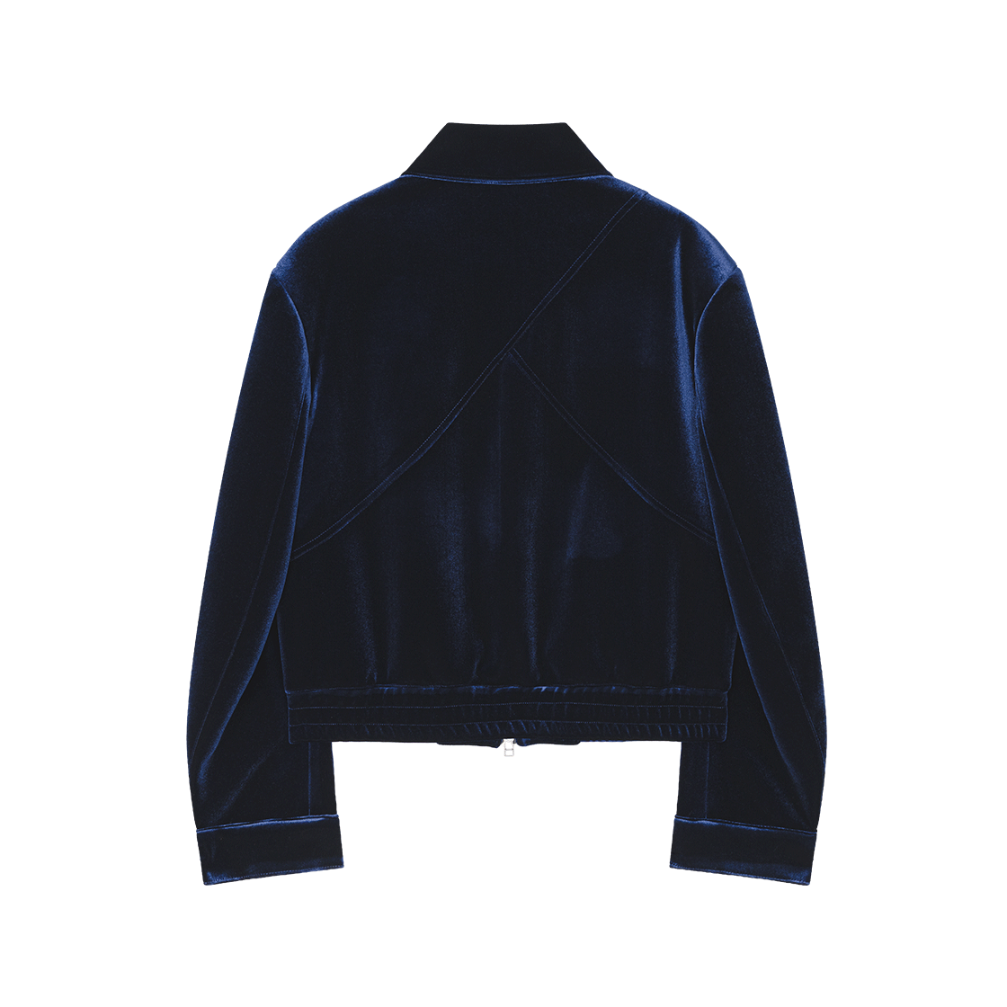 웨이비니스 벨트 루프 벨벳 재킷 네이비(Waviness Belt Loop Velvet Jacket Navy) - 2
