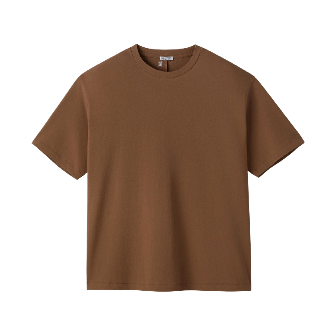 렉토 백심 디테일 티셔츠 토바코(Recto Back Seam Detail T-Shirt Tobacco)