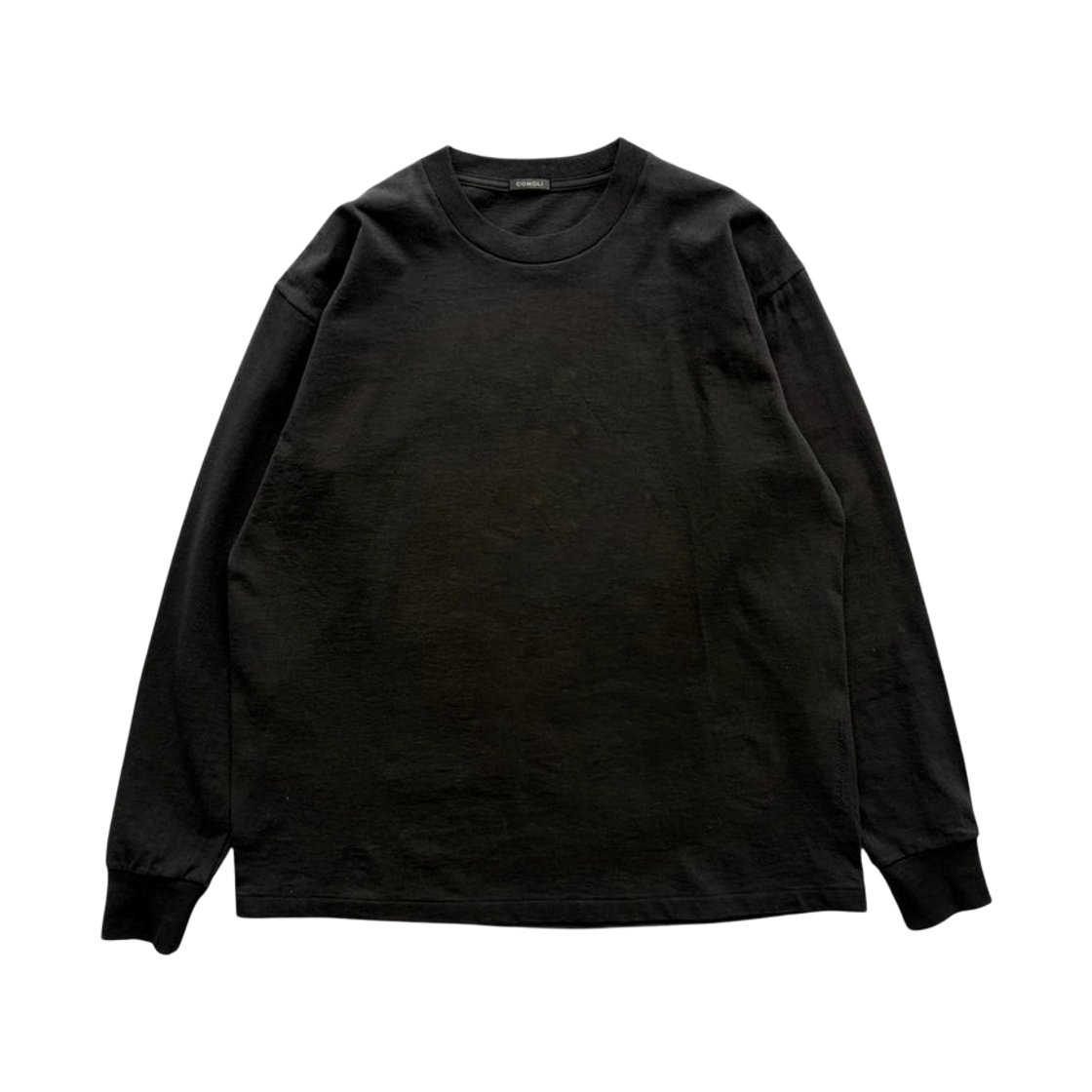 D01-05012 Comoli Cotton Jersey Long Sleeve T-Shirt Black - 26SS