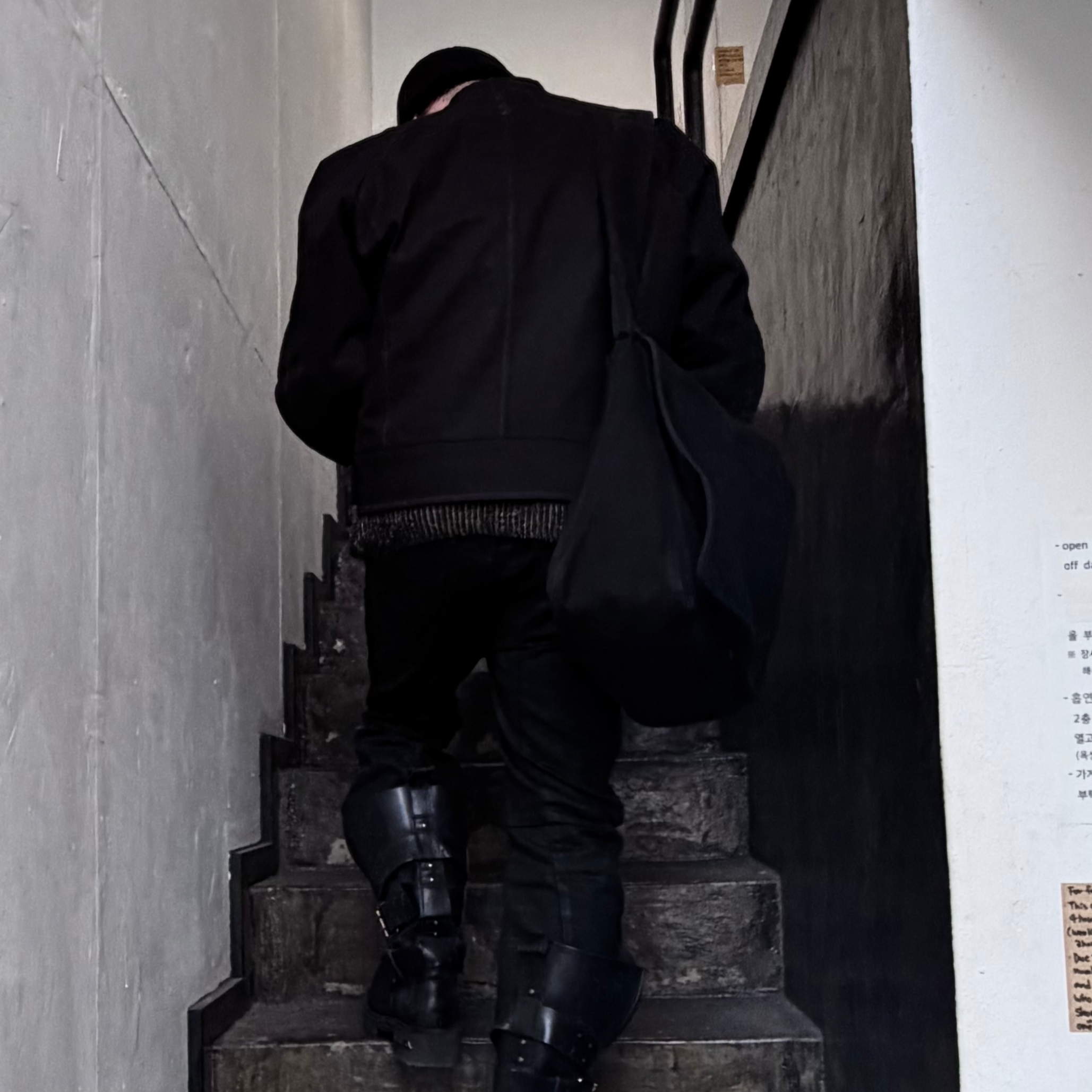 Chrome Hearts Cross Leather Patch Cotton Beanie Black, Balenciaga Venom High Boot Black 착용 스타일