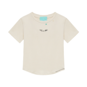 THIS IS FINE Baby Cropped Tee Cream