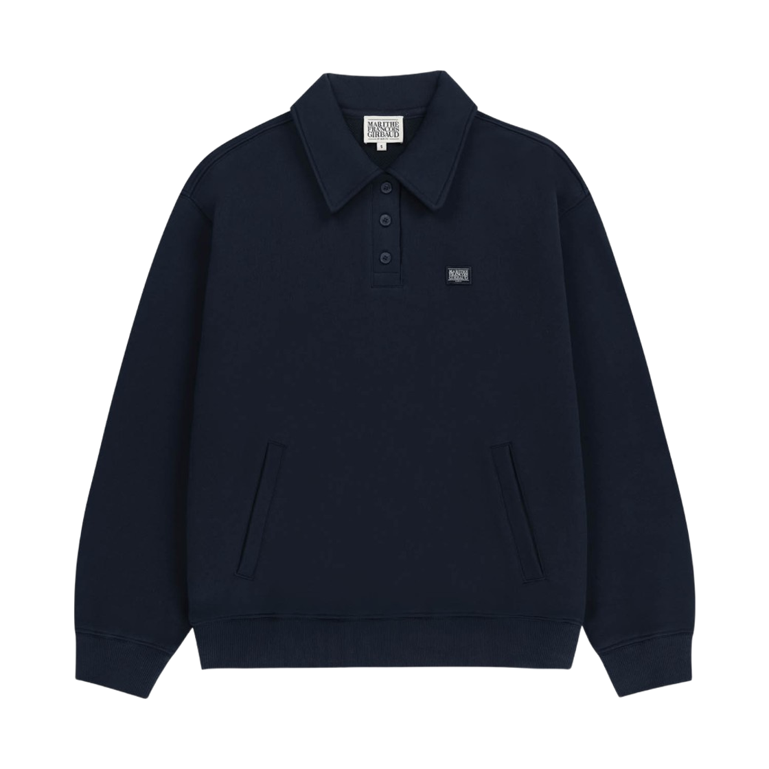 마리떼 프랑소와 저버 클래식 로고 와펜 칼라 스웨트셔츠 네이비(Marithe Francois Girbaud Classic Logo Wappen Collar Sweatshirt Navy)