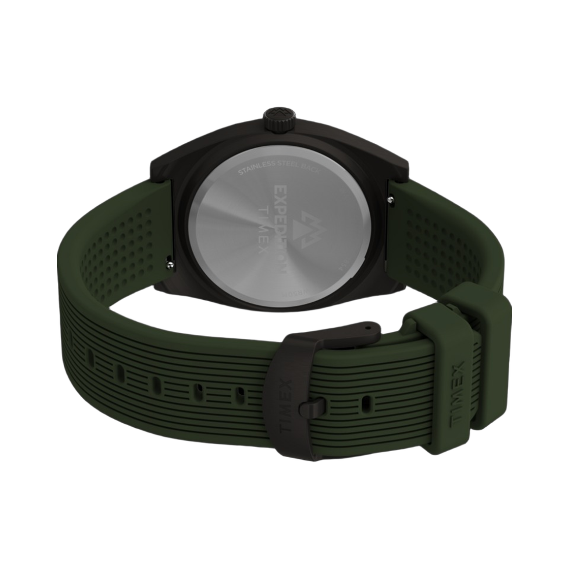 타이맥스 익스페디션 캡스톤 39mm 실리콘 스트랩 워치 블랙 그린(Timex Expedition Capstone 39mm Silicone Strap Watch Black Green) - 3