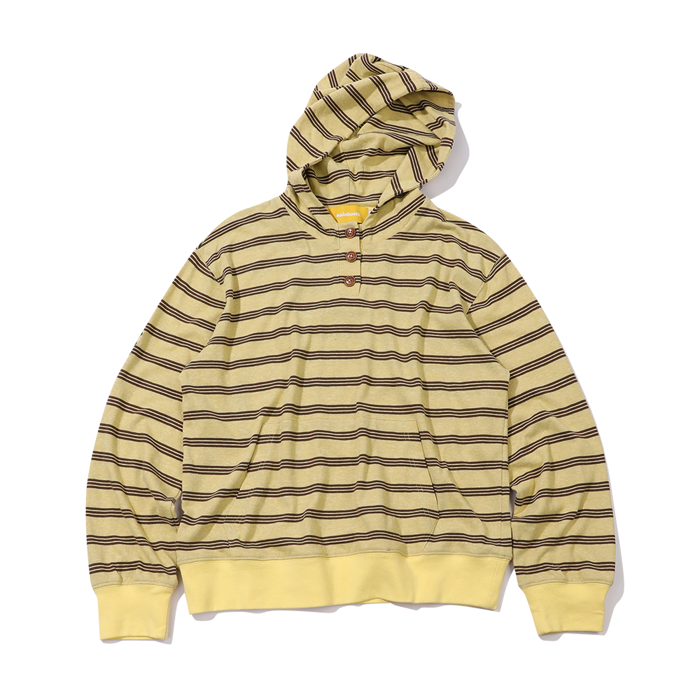 [트리플적립] 메인부스 쿠키 스트라이프 후드 티셔츠 옐로우([트리플적립] MAINBOOTH Cookie Stripe Hood T-shirt YELLOW)