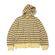 MAINBOOTH Cookie Stripe Hood T-shirt YELLOW