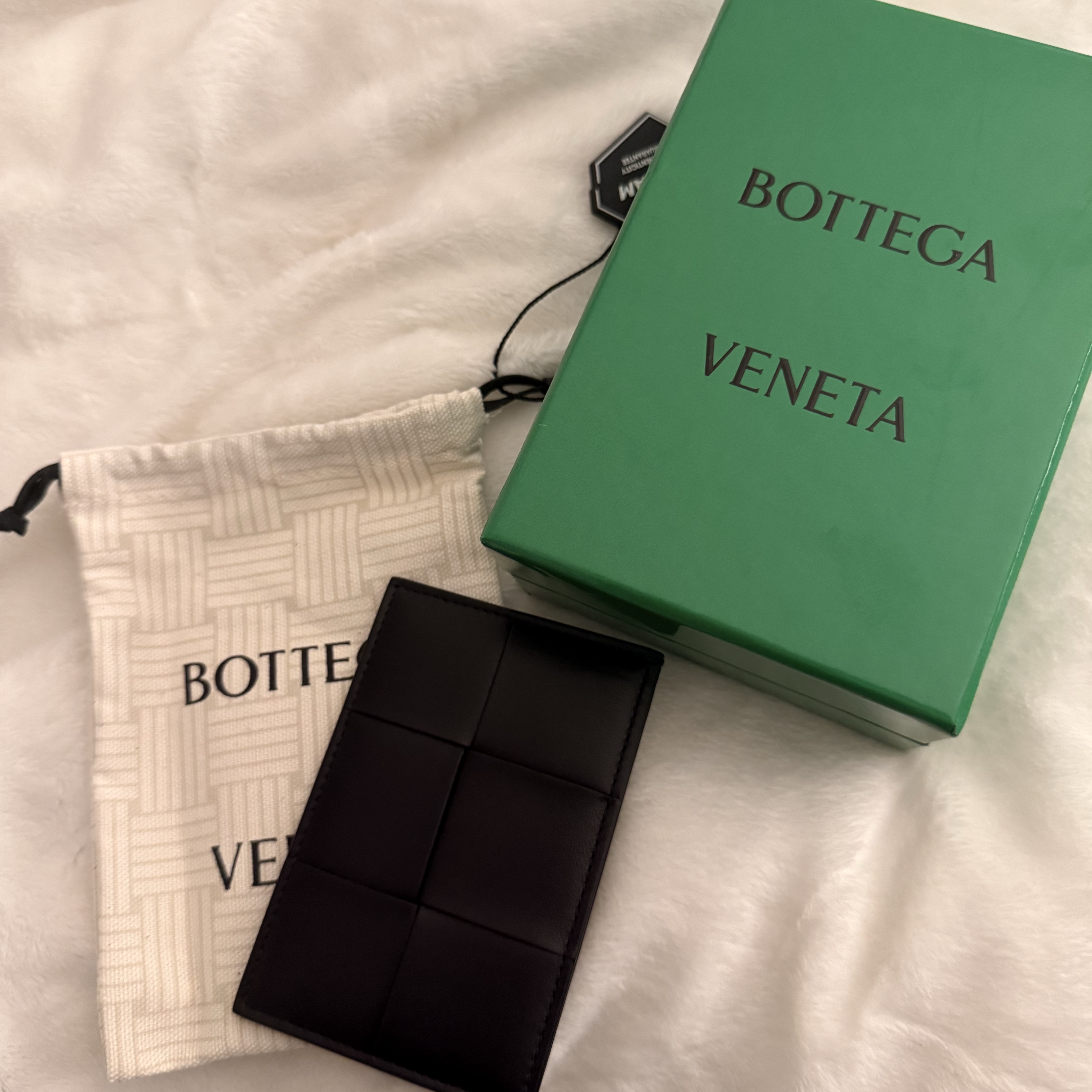 Bottega Veneta Credit Card Case Lambskin & Calfskin Black 착용 스타일