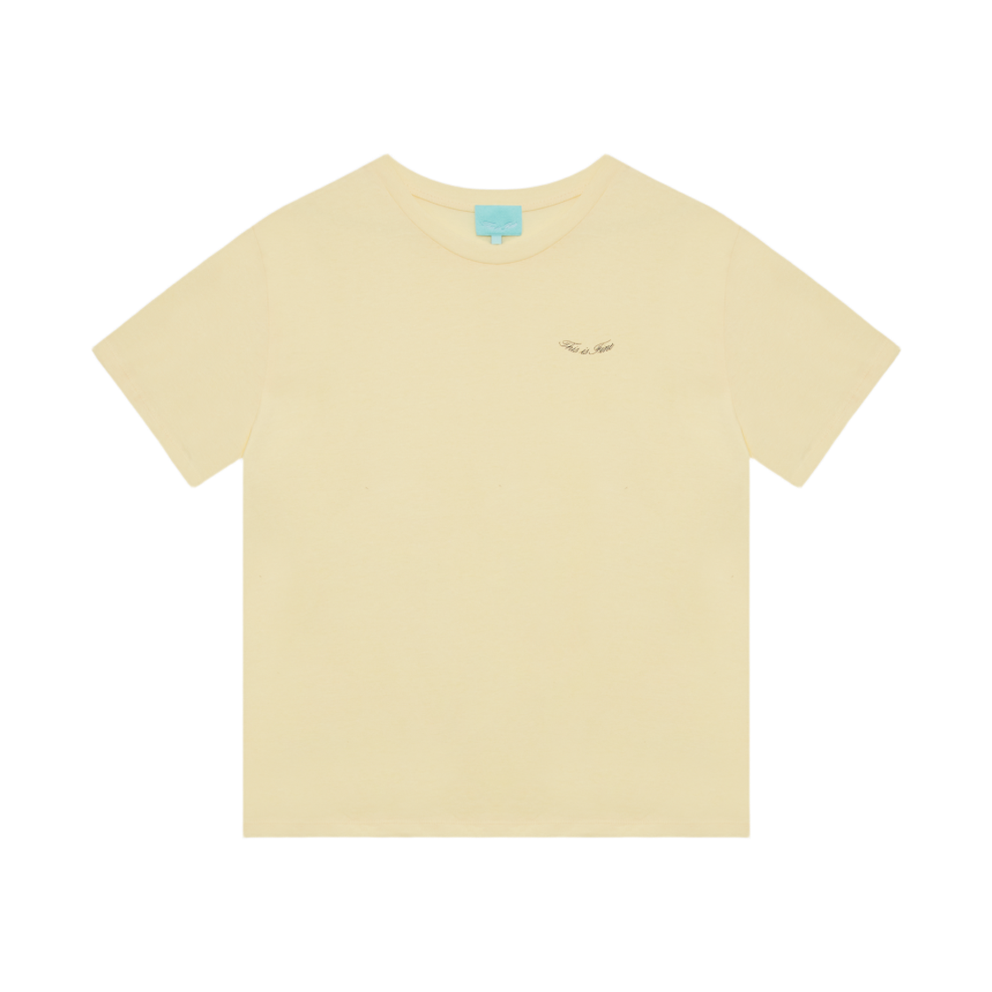 디스이즈파인 스탠다드 로고 티 옐로우