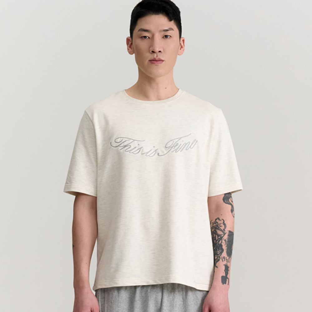 디스이즈파인 오버사이즈드 시그니처 티 오트(THIS IS FINE Oversized Signature Tee Oat) - 2