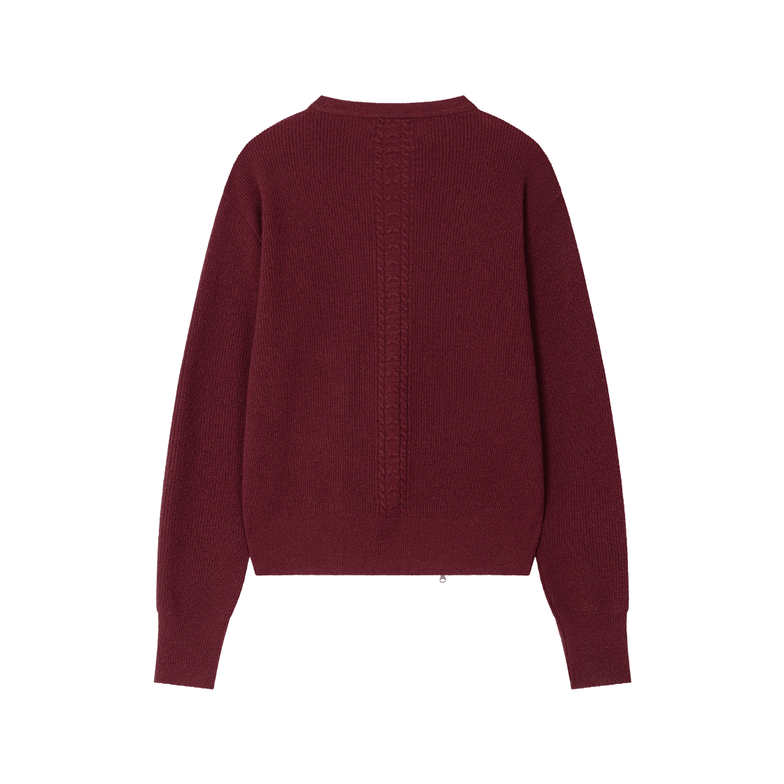웨이비니스 하프 집업 헨리 넥 니트 와인(Waviness Half Zip-up Henley Neck Knit Wine) - 2