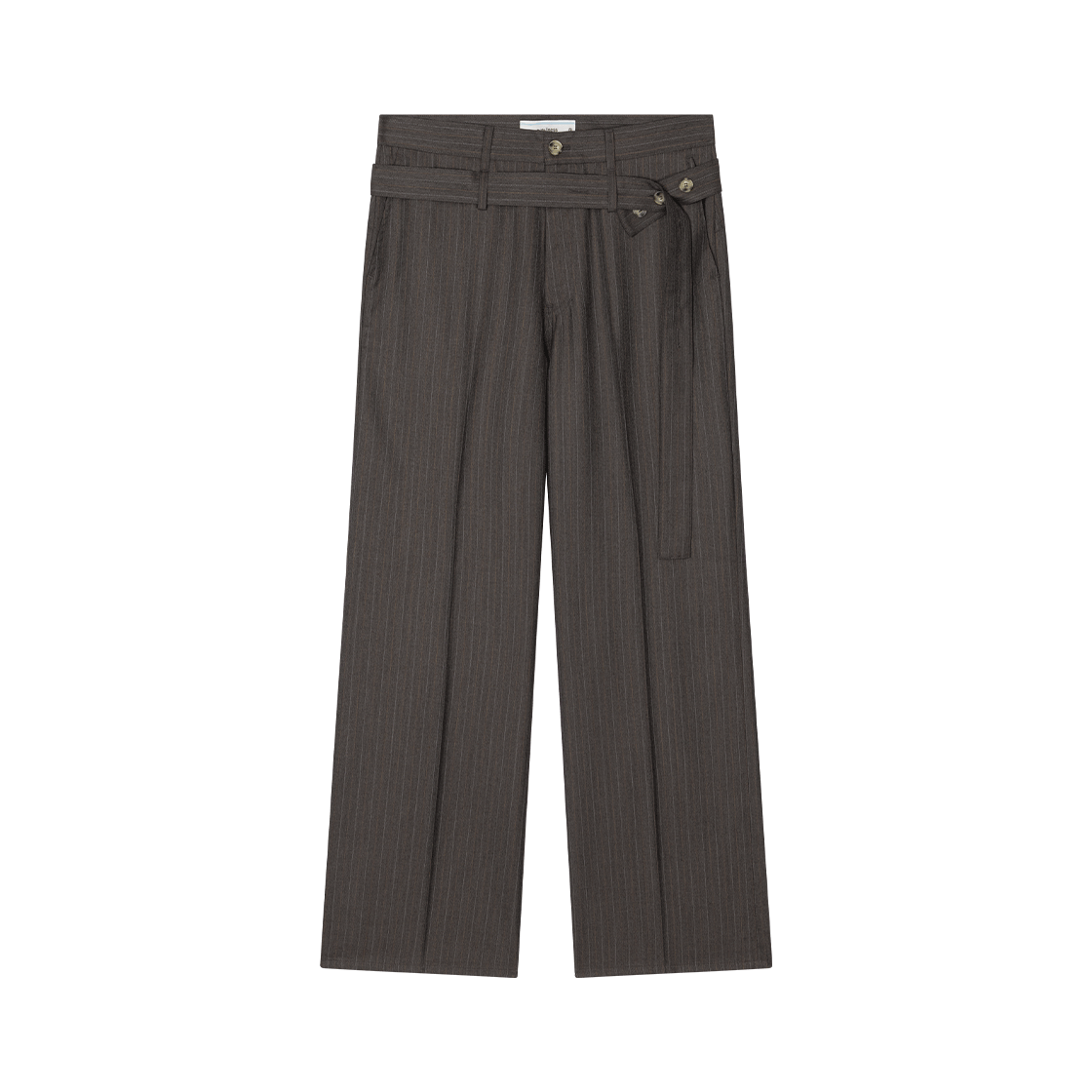 waviness26128 Waviness Layered Belted Trousers Anthracite