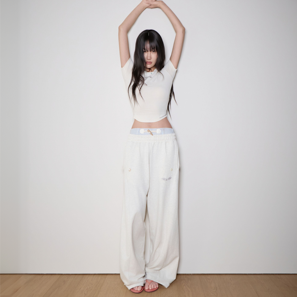 디스이즈파인 버튼 스웻팬츠 오트(THIS IS FINE Button Sweatpants Oat) - 2