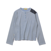 MAINBOOTH Washed Henley T-shirt SKY BLUE