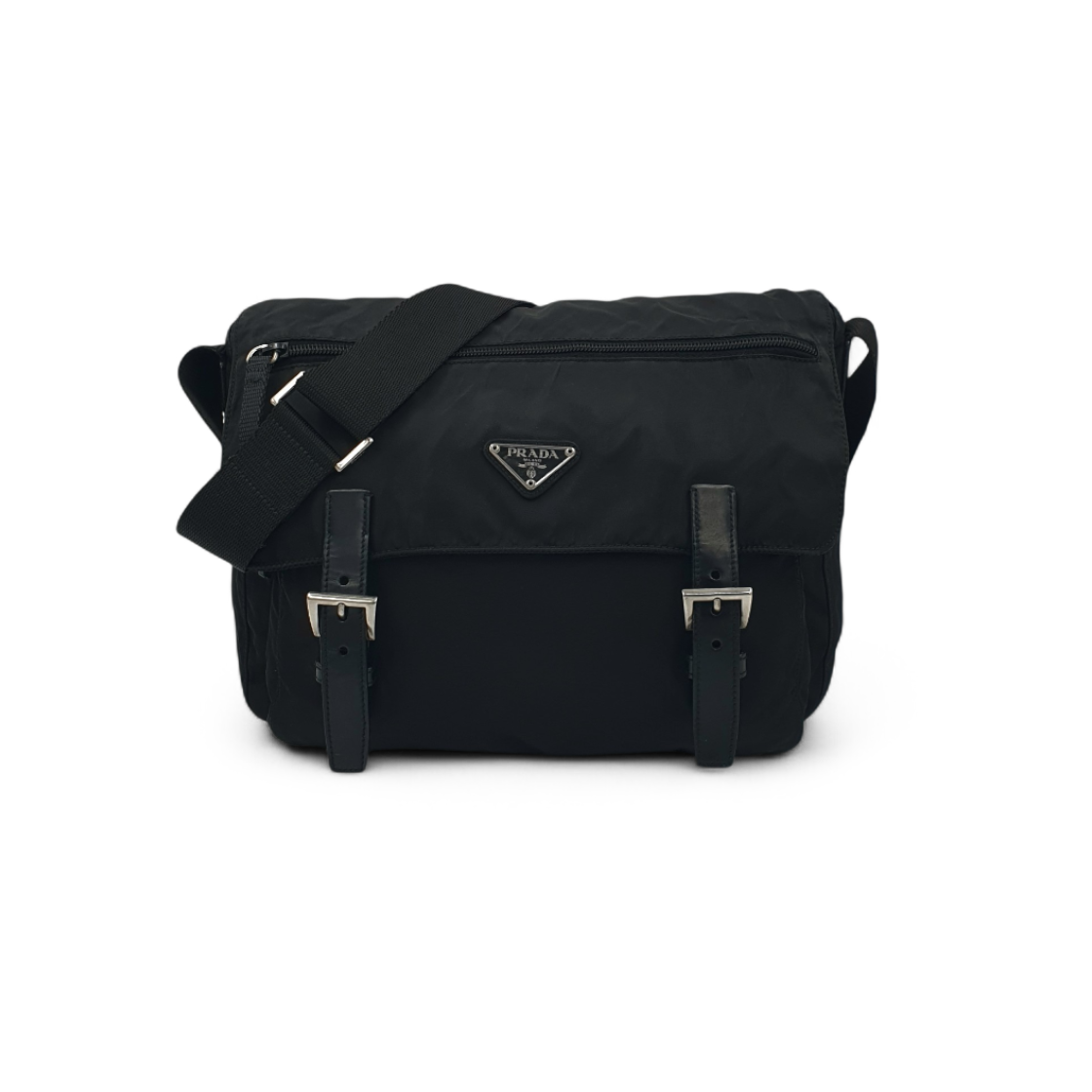 ITSS5K68WDKE Prada Re-Nylon Two-Buckle Messenger Bag