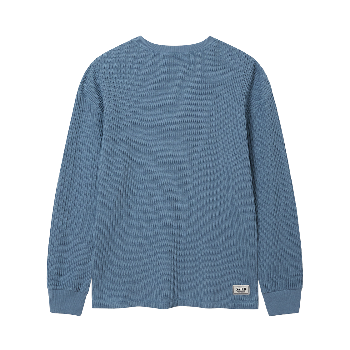 [사은품 증정] 세터 스티치 와플 헨리넥 롱 슬리브 블루([사은품 증정] SATUR Stitch Waffle Henley Neck Long Sleeve Blue) - 2