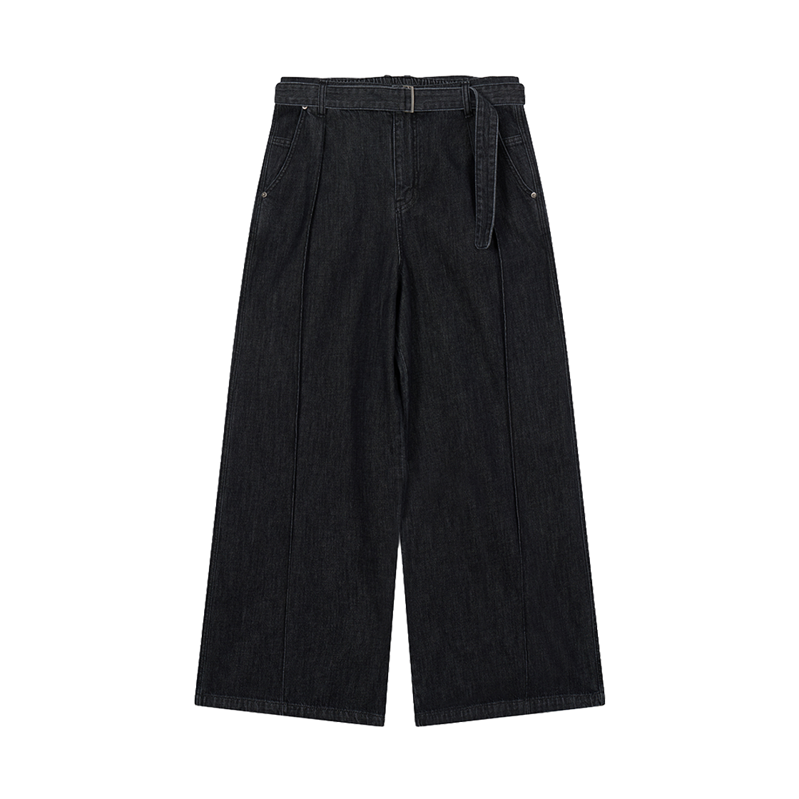지오송지오 컬렉션 핀턱 데님 팬츠 블랙 BI2PT228BK(ZIOSONGZIO COLLECTION Pin Tuck Denim Pants Black)