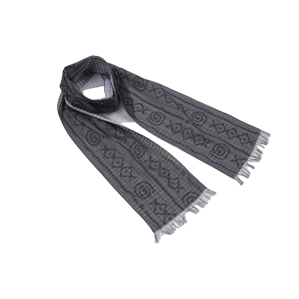 메인부스 오프셋 패턴 스카프 블랙(MAINBOOTH Offset Pattern Scarf BLACK) - 2