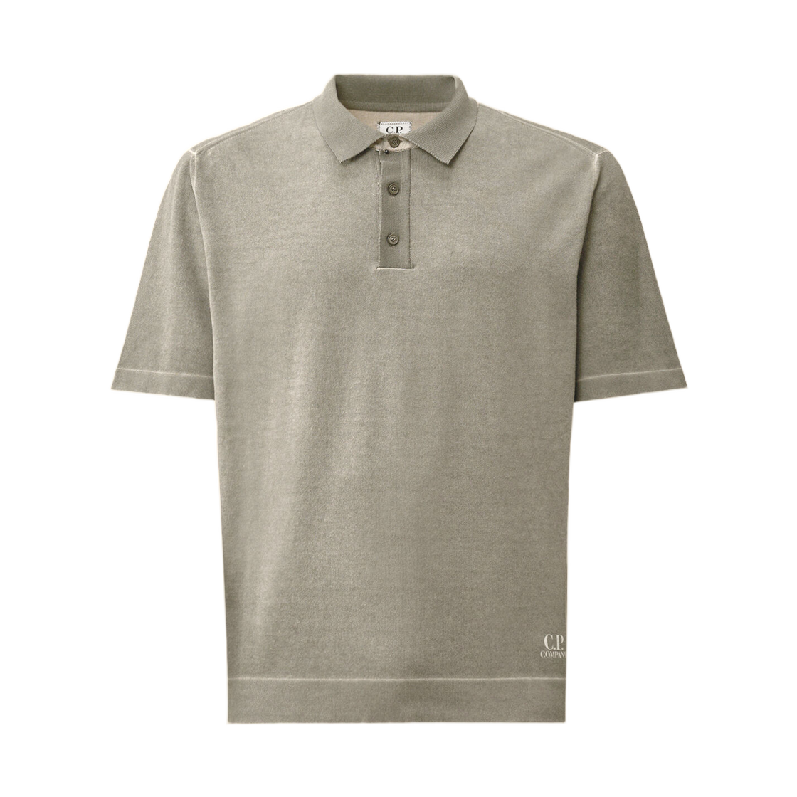 20CMKN204A110646S313 C.P. Company Cotton Crepe Double Dyed Polo Cement Grey - 26SS