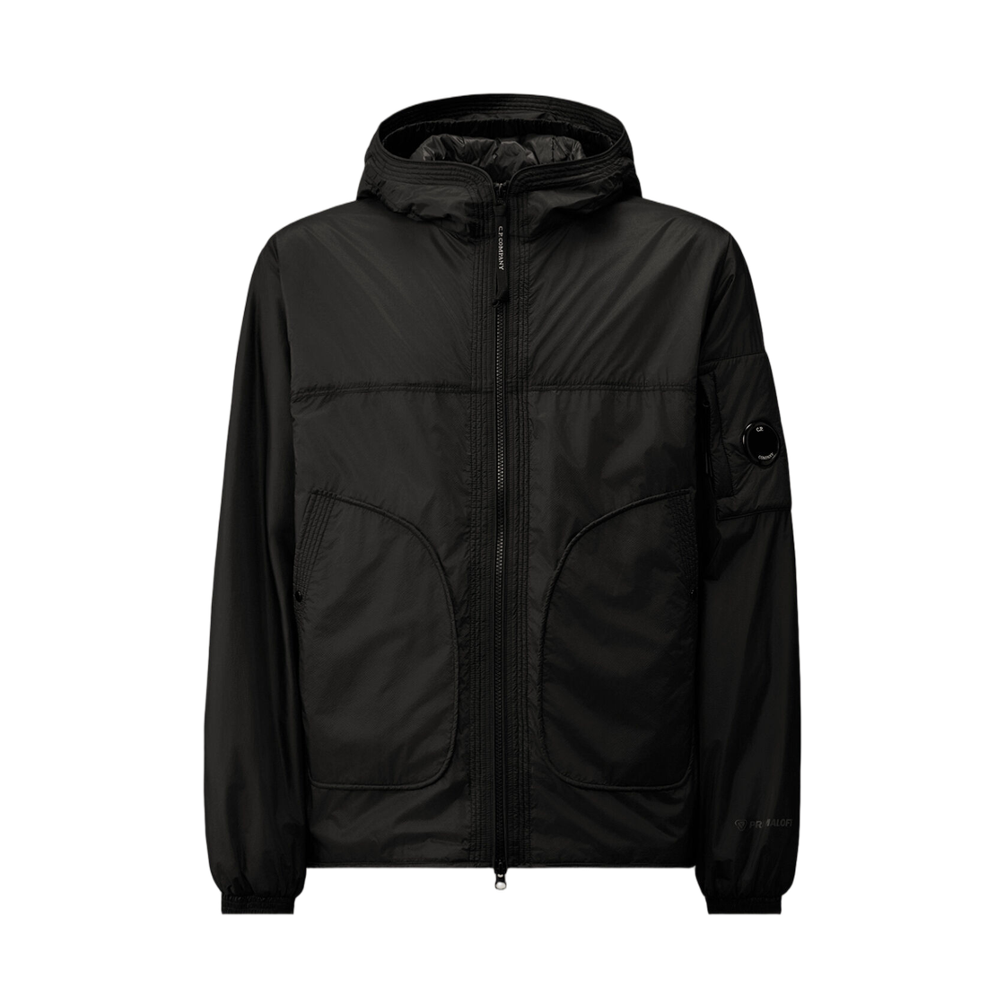 20CMOW070A110467W999 C.P. Company Nada Shield Packable Primaloft Evolve Hooded Lens Jacket Black - 26SS