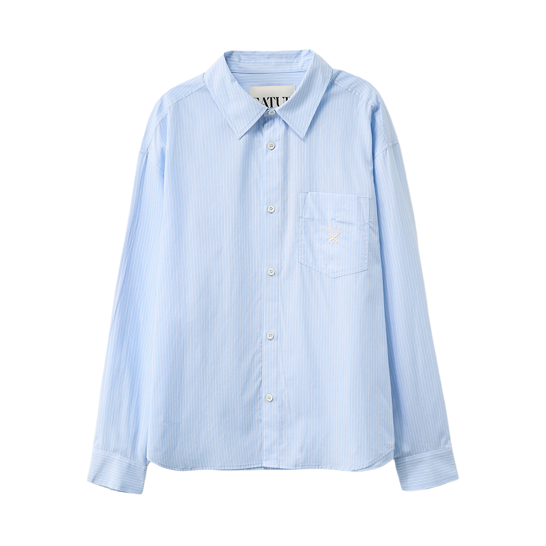 [사은품 증정] 세터 레터링 스트라이프 셔츠 블루