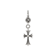 Chrome Hearts 1 Ball Tiny CH Cross Pendant Silver