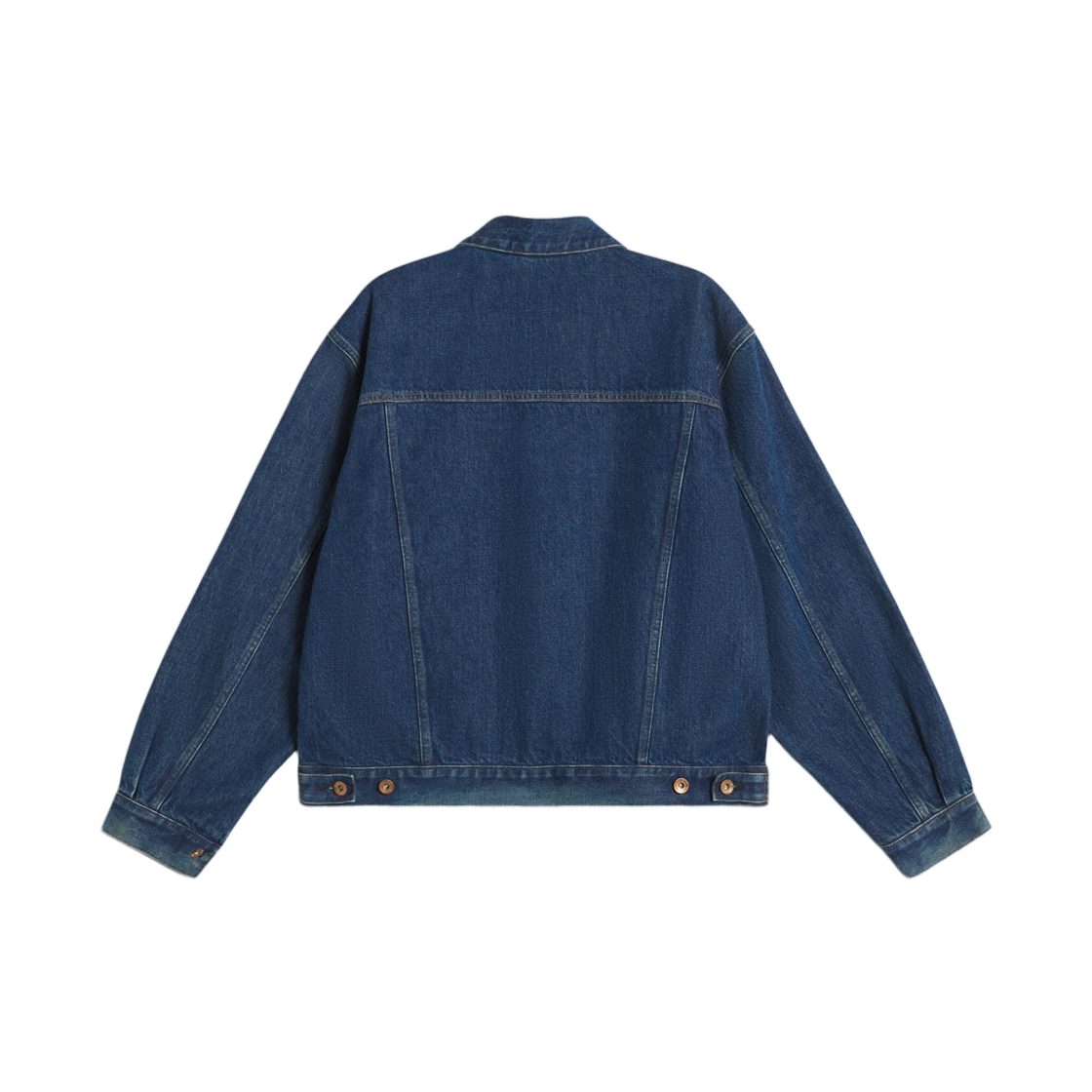 메종 키츠네 x 쿠로 셀비지 보이지 데님 자켓 페이디드 인디고(Maison Kitsune x Kuro Selvedge Voyage Denim Jacket Faded Indigo) - 2