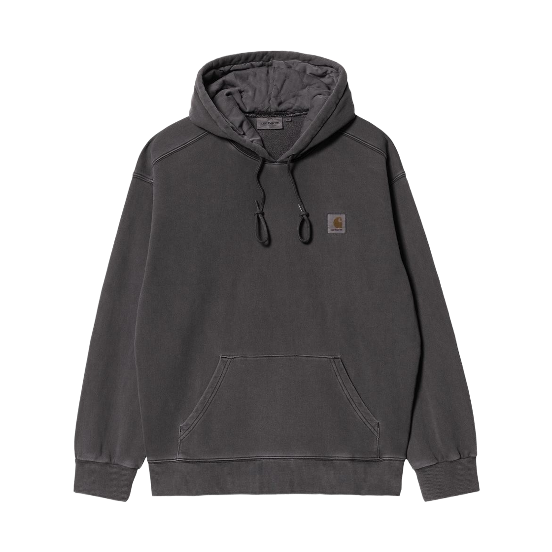 칼하트 WIP 후드 넬슨 스웨트셔츠 블랙 가먼트 다이드(Carhartt WIP Hooded Nelson Sweatshirt Black Garment Dyed) - 1