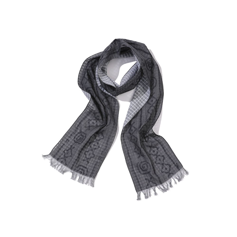 [트리플적립] 메인부스 오프셋 패턴 스카프 블랙([트리플적립] MAINBOOTH Offset Pattern Scarf BLACK)