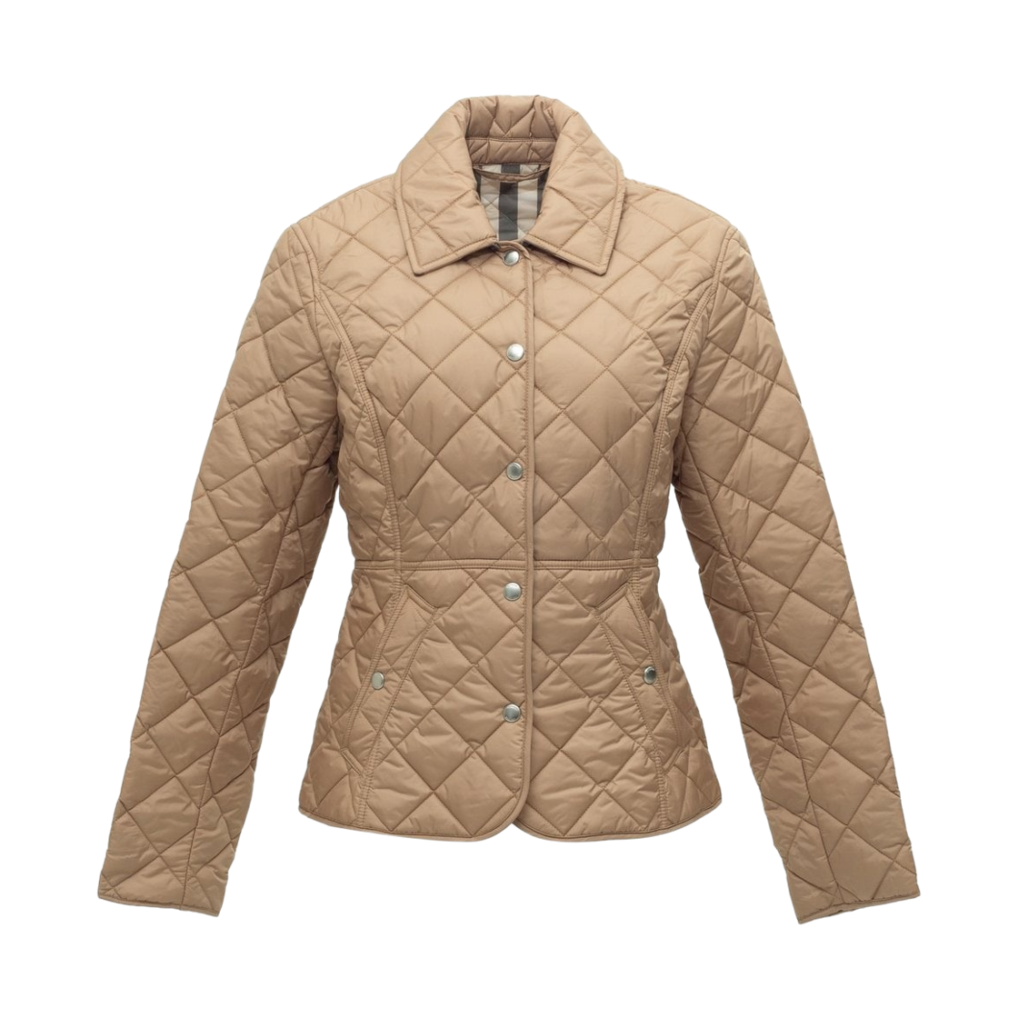 8111460 (W) Burberry Cawthorne Quilting Jacket Camel