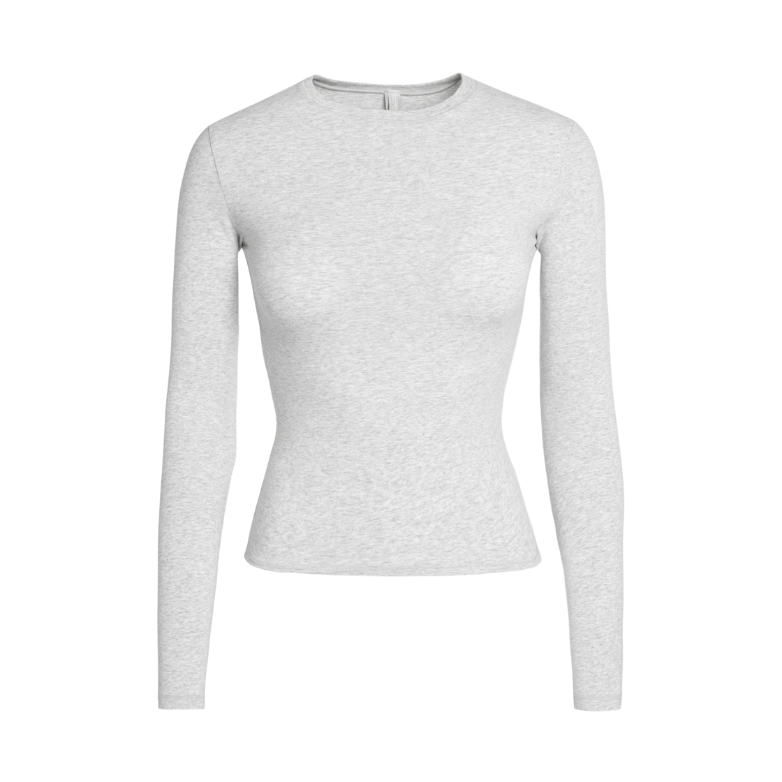 (W) 스킴스 코튼 저지 롱슬리브 티셔츠 라이트 헤더 그레이((W) Skims Cotton Jersey Long Sleeve T-Shirt Light Heather Grey)