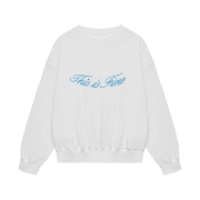 THIS IS FINE Standard Signature Sweatshirt White