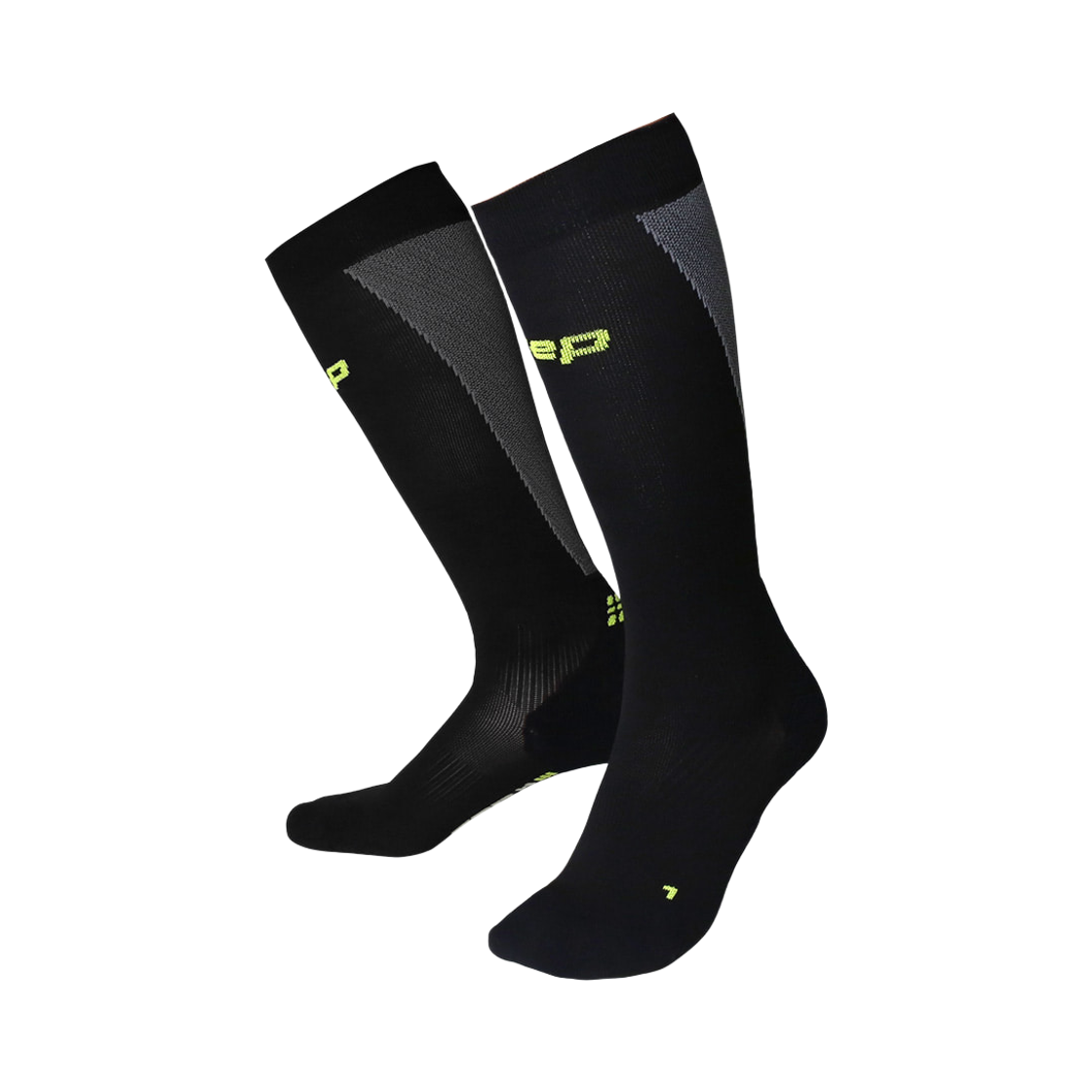 WP70VL CEP Core Run Ultralight Socks Black Grey