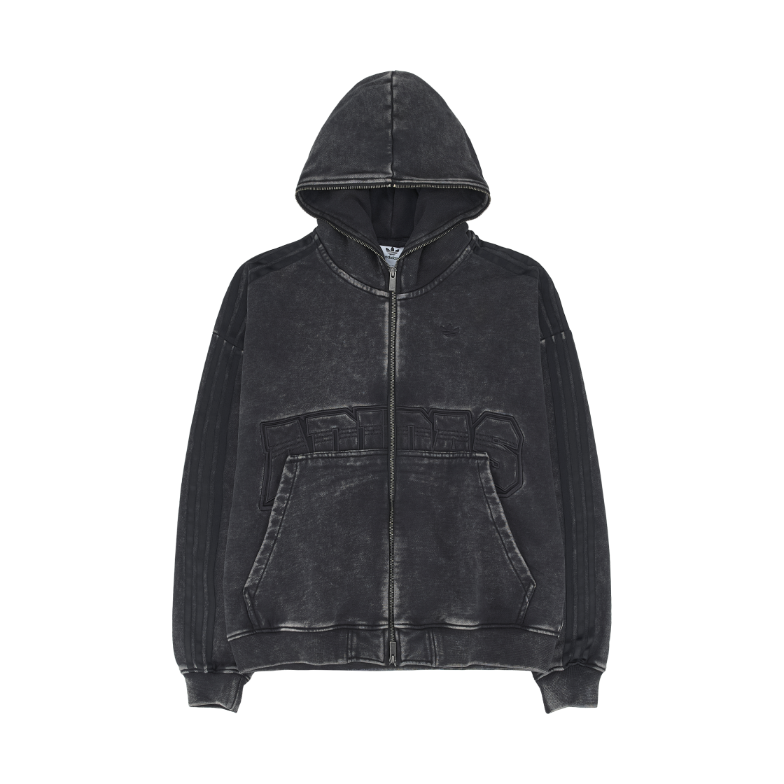 아디다스 오리지널스 아딜레늄 시즌 3 그래픽 풀 집 후드 블랙 - KR 사이즈(Adidas Originals Adilenium Season 3 Graphic Full Zip Hoodie Black - KR Sizing)