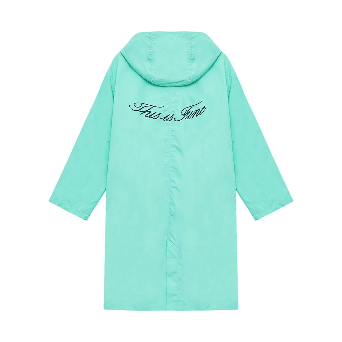 디스이즈파인 후디드 싱글 코트 티프블루