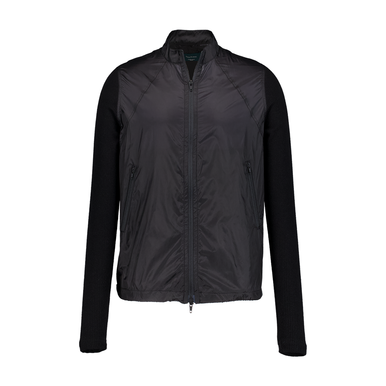 언더마이카 모듈러 립 슬리브 자켓 블랙(Undermycar Modular Rib Sleeve Jacket Black)