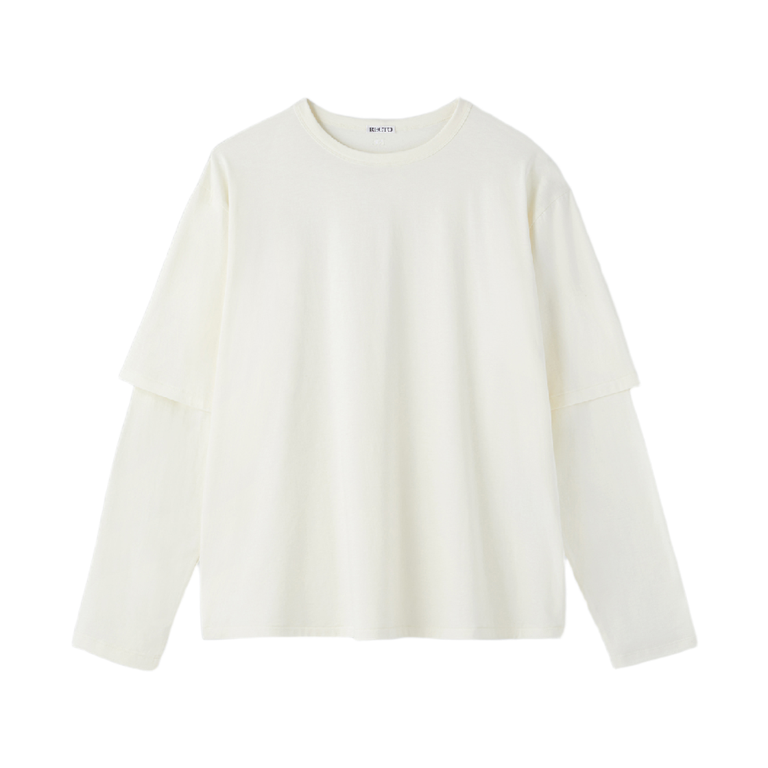 렉토 오버사이즈 캐시미어 블렌드 레이어드 탑 빈 아이보리(Recto Oversized Cashmere Blend Layered Top Bean Ivory)