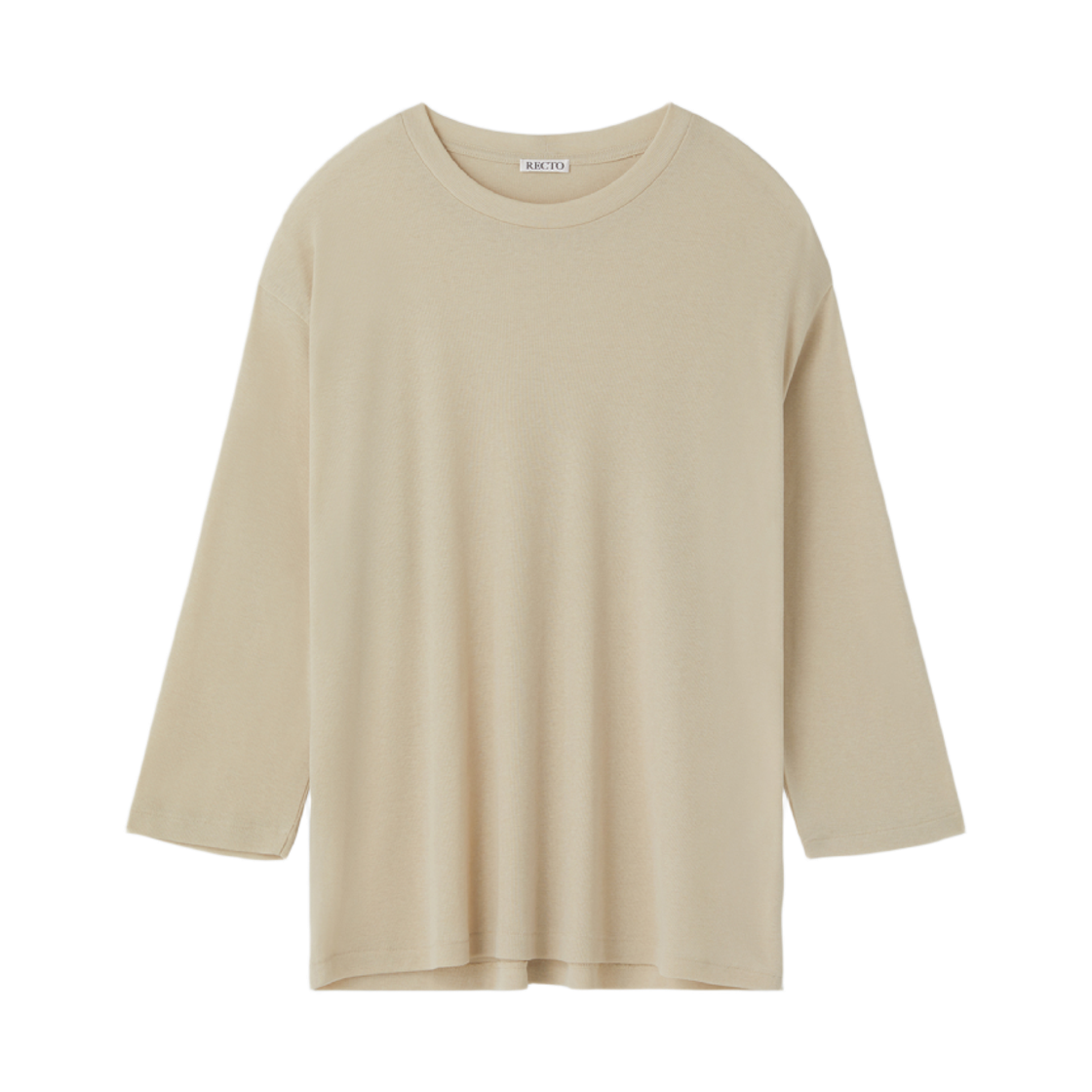 렉토 울 블렌드 루즈 탑 라이트 베이지(Recto Wool Blend Loose Top Light Beige)