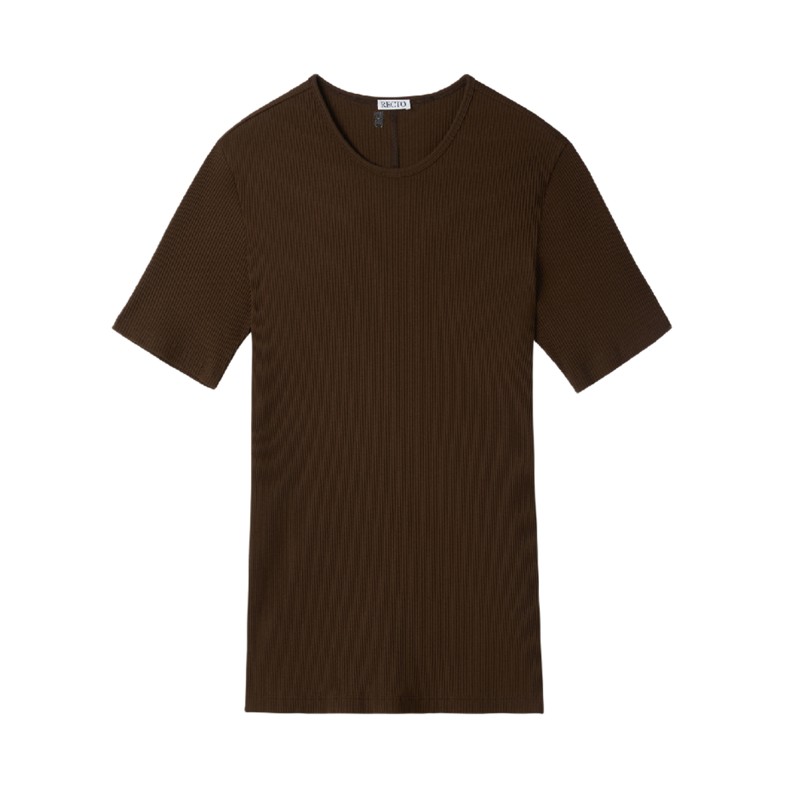 렉토 리브드 져지 탑 카키 브라운(Recto Ribbed Jersey Top Khaki Brown)