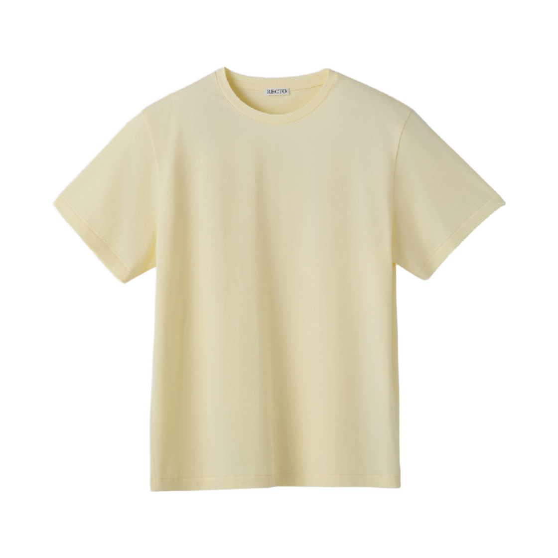 렉토 컴팩트 코튼 티셔츠 레몬 옐로우(Recto Compact Cotton T-Shirt Lemon Yellow)