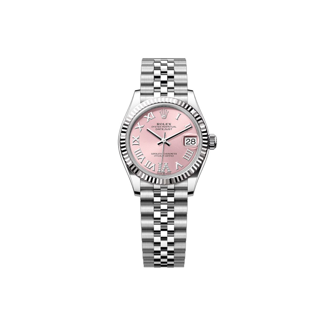 IT9MPCRHDKBN Rolex Datejust 31 - 278274 Pink Roman + 6 Diamonds Jubilee No. 7407