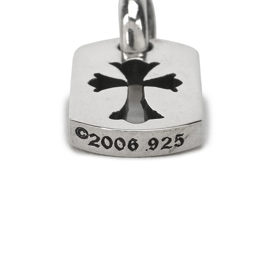 크롬하츠 도그택 타이니 컷아웃 크로스 펜던트 실버(Chrome Hearts Dog Tag Tiny Cut Out Cross Pendant Silver) - 4