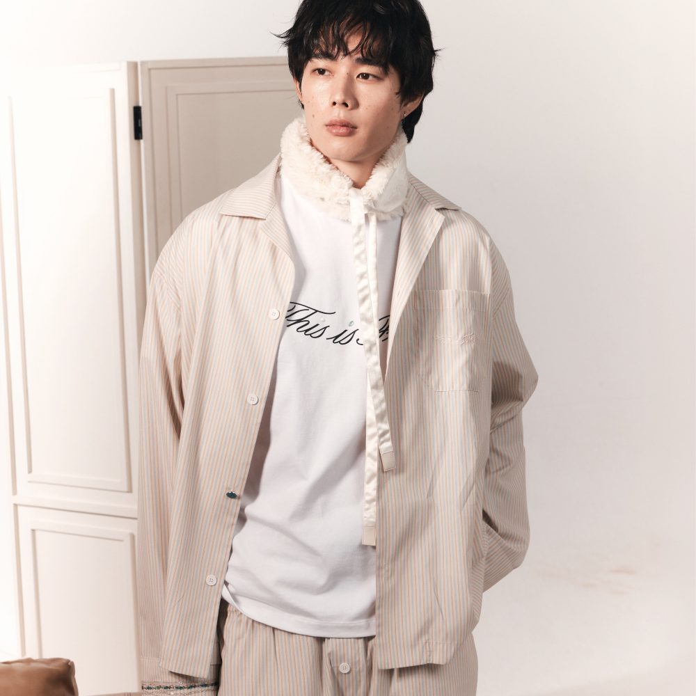 디스이즈파인 파자마 셔츠 베이지(THIS IS FINE Pajama Shirt Beige) - 2