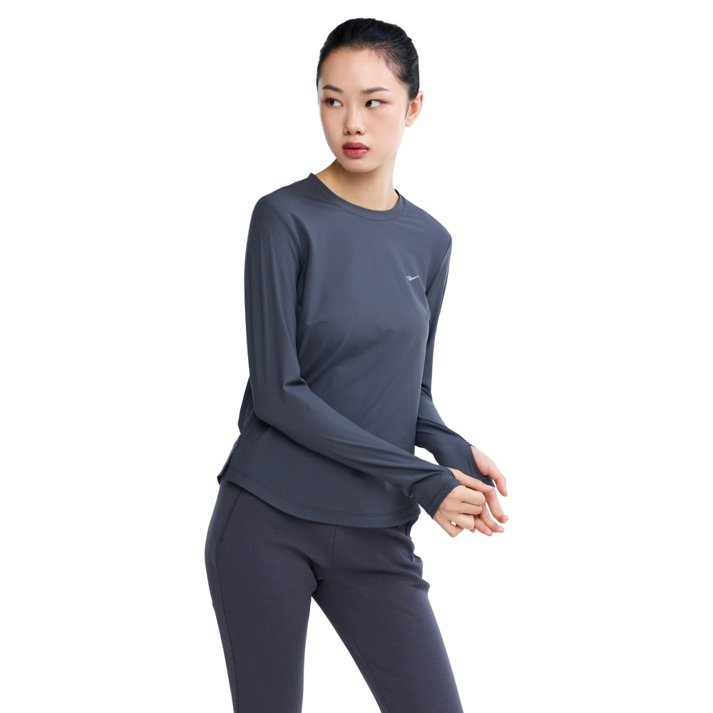 프로-스펙스 여성 심리스 벤트홀 베이스 레이어 긴팔 티셔츠 그레이(PRO-SPECS Women Seamless Vent-Hole Base Layer L/S T-Shirt Grey) - 6