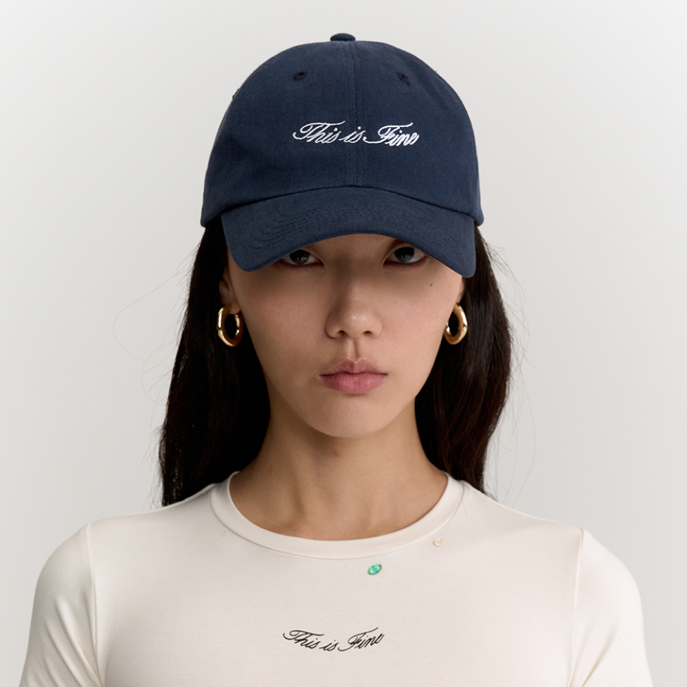 디스이즈파인 시그니처 볼캡 네이비(THIS IS FINE Signature Ball Cap Navy) - 2