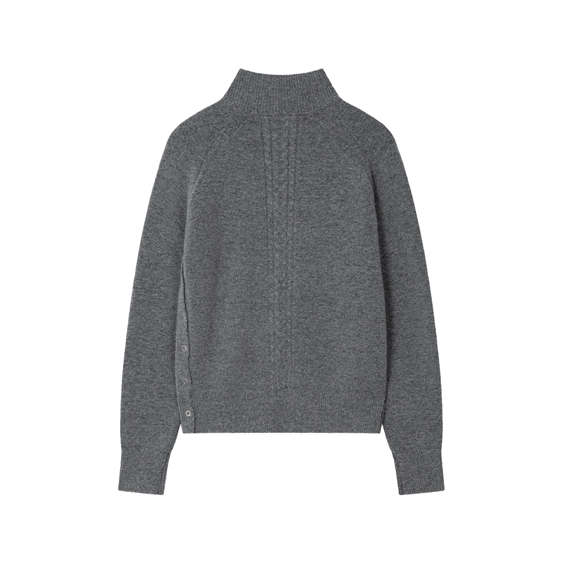 웨이비니스 하이넥 스냅 모헤어 카디건 클라우드 그레이(Waviness High-Neck Snap Mohair Cardigan Cloud Grey) - 2