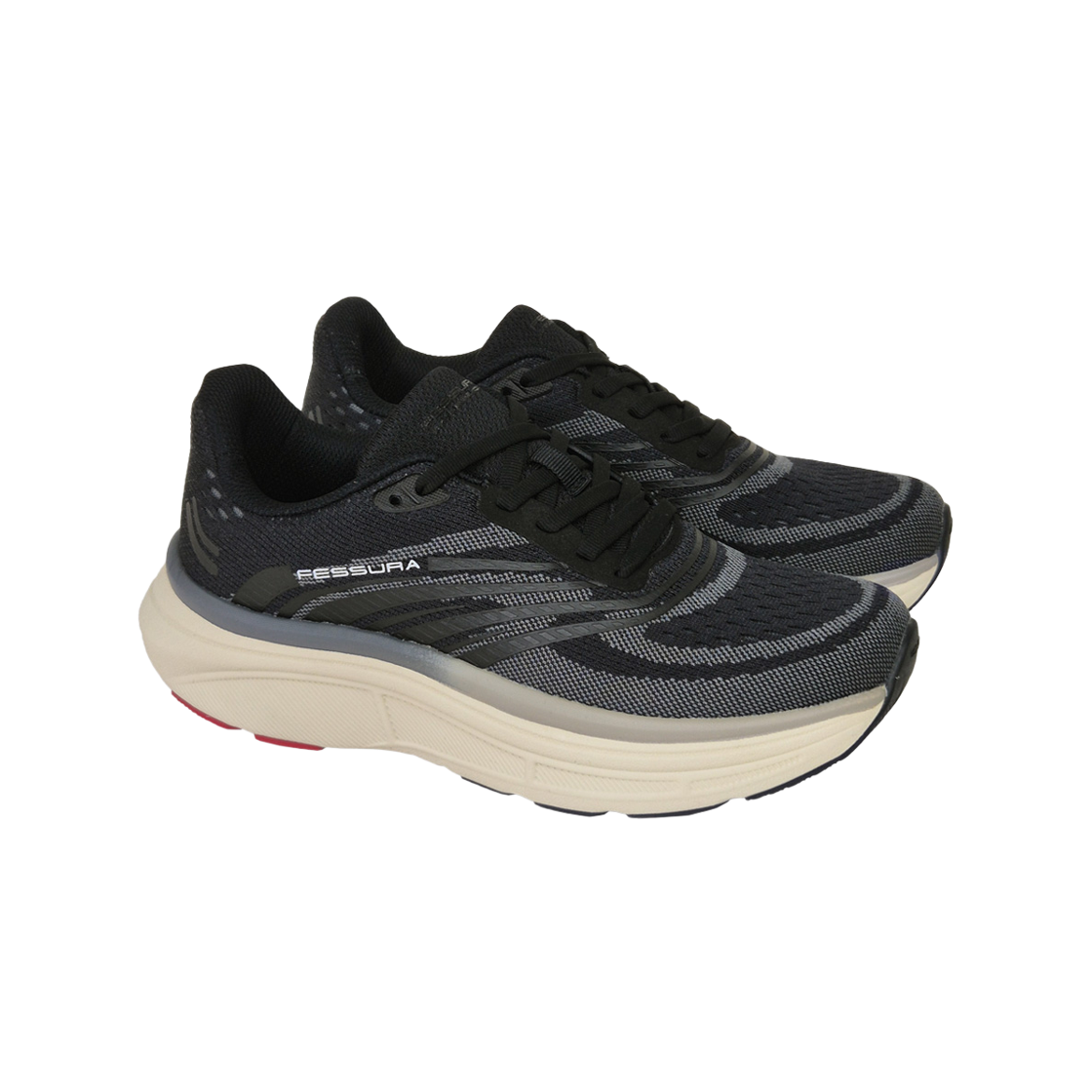 페슈라 우먼즈 SPEED 01 러닝화 블랙(FESSURA Womens SPEED 01 Running Shoes Black) - 5