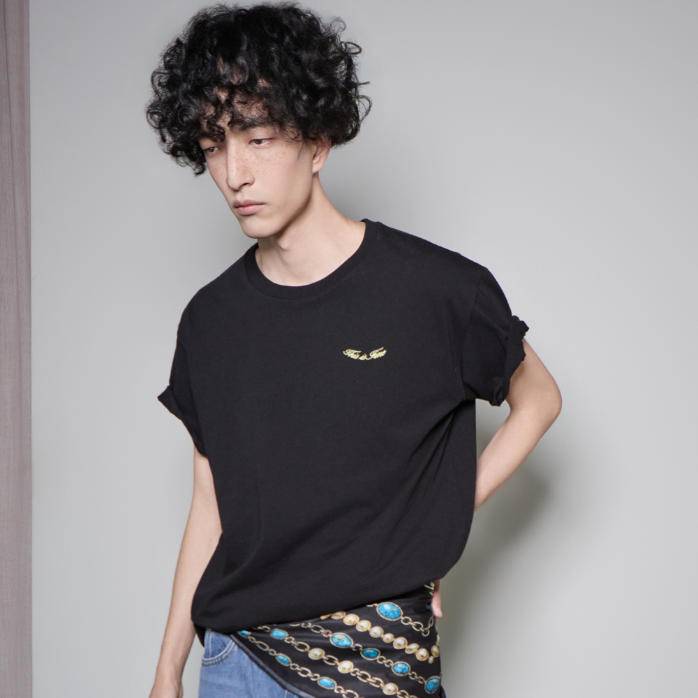 디스이즈파인 스탠다드 로고 티 블랙(THIS IS FINE Standard Logo Tee Black) - 2