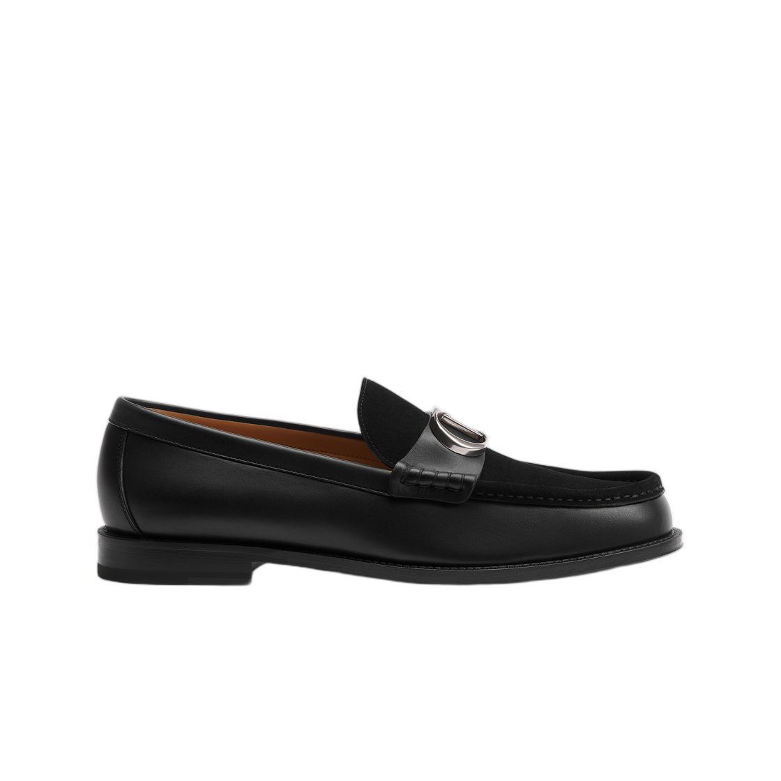 3LO184ACQ-H969 Dior Granville Loafer Smooth Calfskin And Suede Black